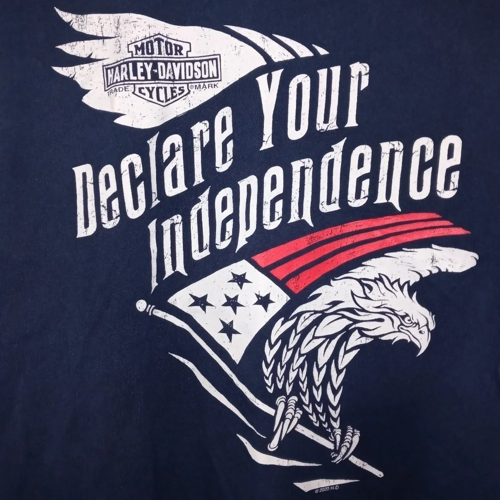 Harley-davidson long sleeve DECLARE YOUR INDEPENDENCE T Shirt Double sided